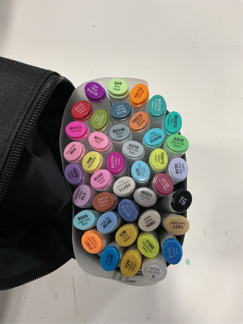Condition photo showing Good Condition for ohuhu alcohol markers - ap certificated double tipped art marker set for artists adults coloring illustration -refillable - 40 colors - chisel and fine dual tips - oahu of ohuhu markers