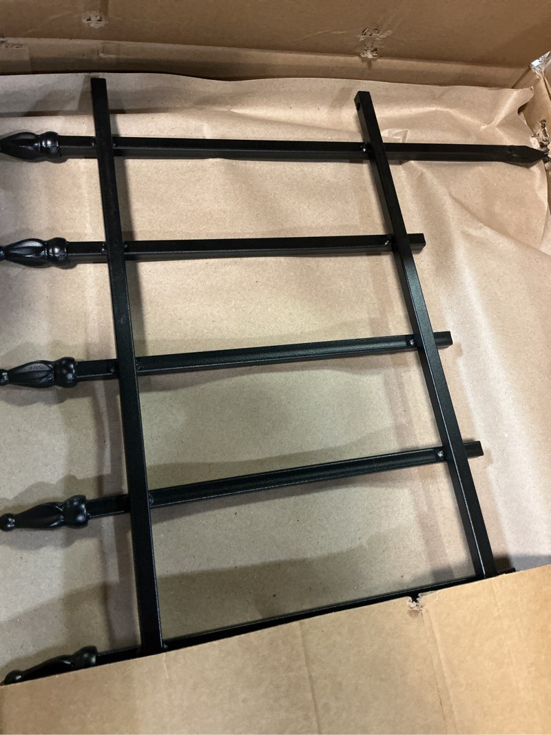 Condition photo showing Good Condition for 2 pack 31.5'' hx8'' w black metal chic garden trellis for climbing plants - outdoor decorative metal flower trellis - black