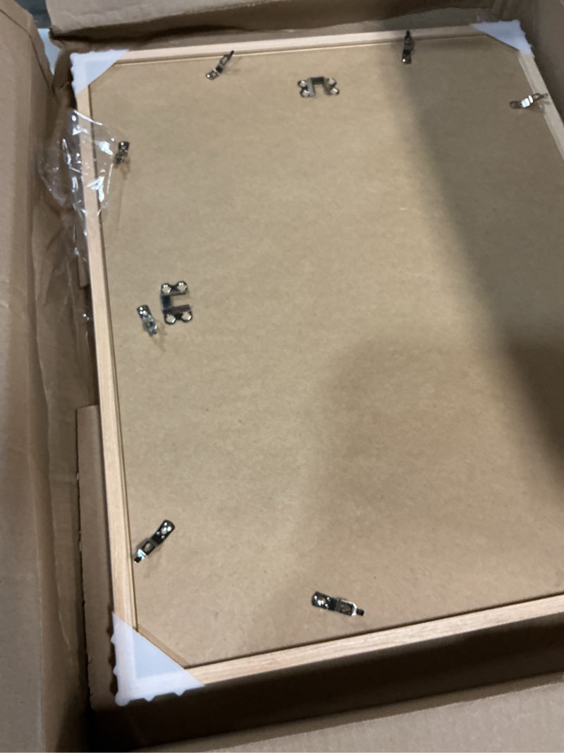 Condition photo showing Good Condition for upsimples 16x20 Frames, Natural Solid Wooden Picture Frames, Display 11x14 with Mat or 16 x 20 Without, Vertical or Horizontal Wall Hanging, 1 Pack, Natural Natural 16x20