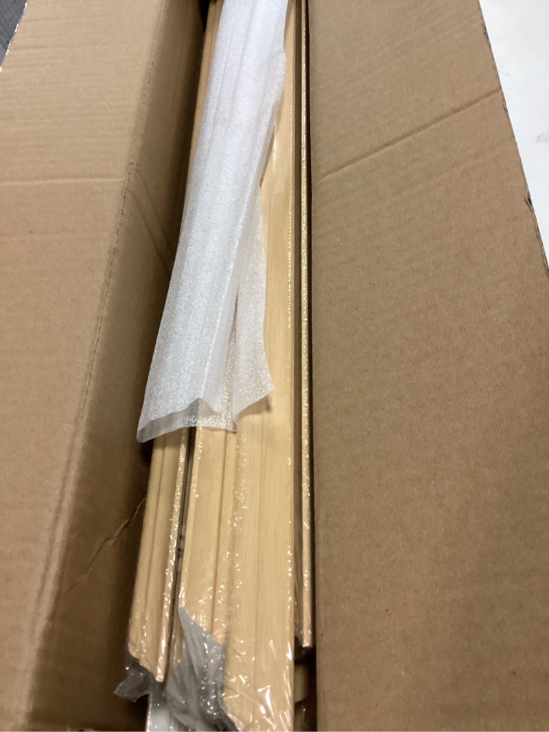 Condition photo showing Good Condition for Art3d Pre-Cut Wall Molding Set of 6 pcs, Ready-to-Assemble Wainscoting Panels for Interior Wall Décor Living Room Bedroom Accent Wall - Installed with Glue, 3 Top 3 Bottom, Oak Oak: Style 1