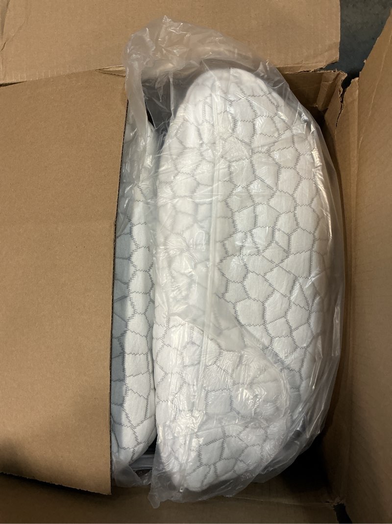 Condition photo showing New/Like New for QUTOOL Cooling Pillow for Sleeping 2 Pack, Luxury Shredded Memory Foam Bed Queen Pillows Set of 2, Cool Pillow for Hot Sleepers Adjustable Firm Pillow for Side, Back, Stomach Sleepers Soft Yet Support White-cooling Basic Queen(2 Pack)-20'*30'