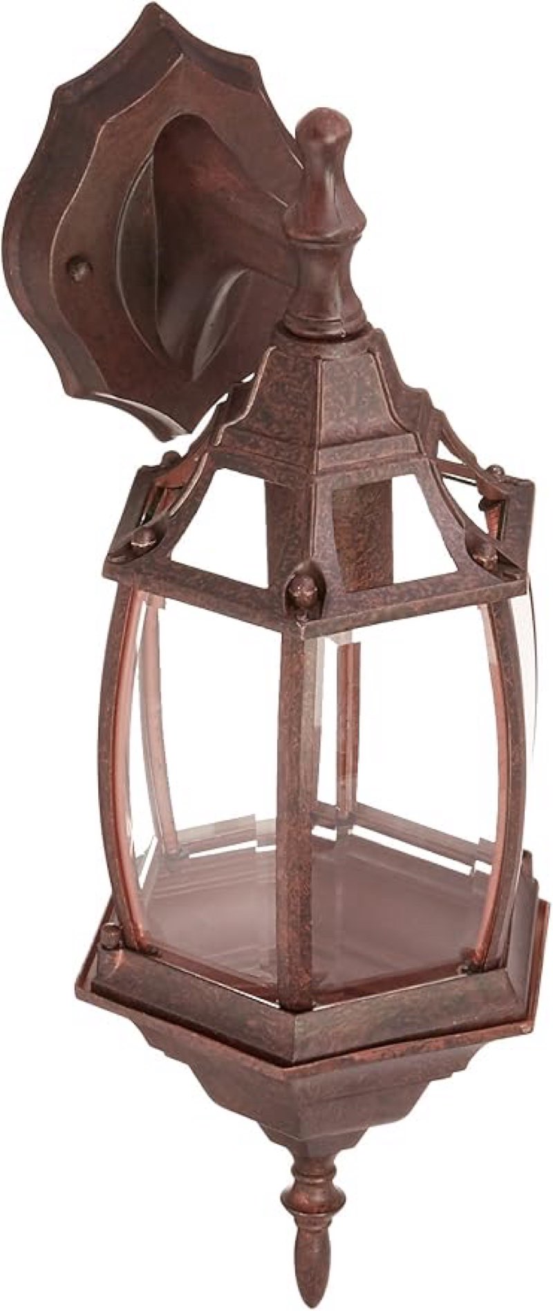 F7815-62 Outdoor Wall Sconce with Clear Beveled Glass, Rubbed Bronze Finish