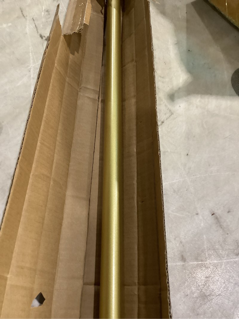 Condition photo showing Good Condition for briofox industrial shower curtain rod - 2-in-1 design tension curtain rod - rustproof non-slip 43 to 72 inch metal steel, frosted gold painted window curtain rod 43-72 inches frosted gold
