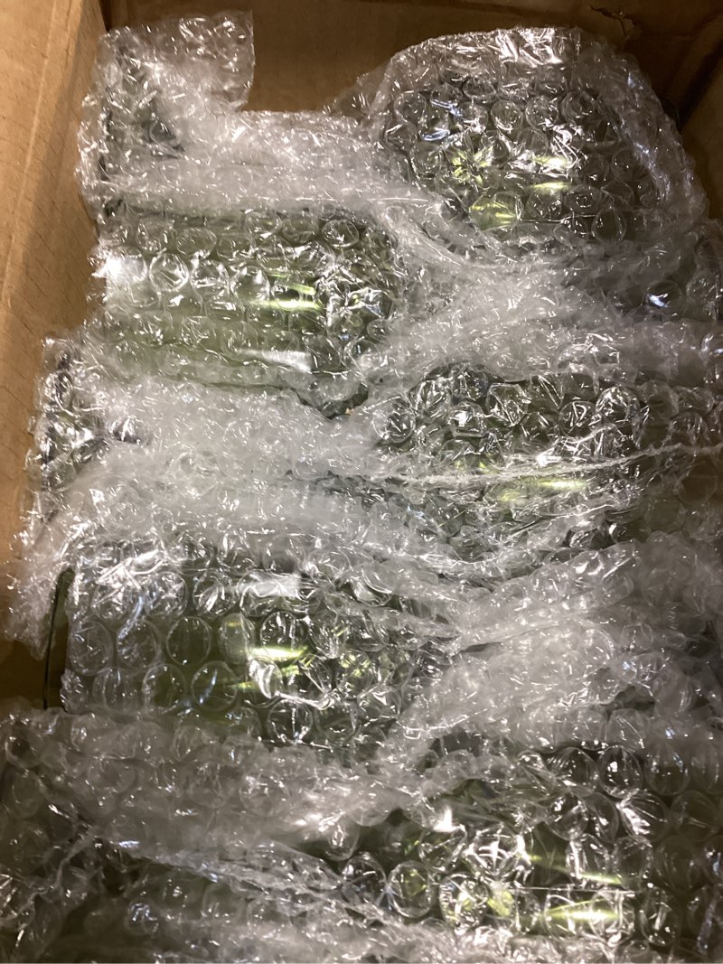 Condition photo showing As Is for 24pcs sage green plastic wine glasses 7oz acrylic goblets | unbreakable shatterproof, reusable & disposable, vintage drinking glasses with stem, for wedding outdoor dinner party sage green 24
