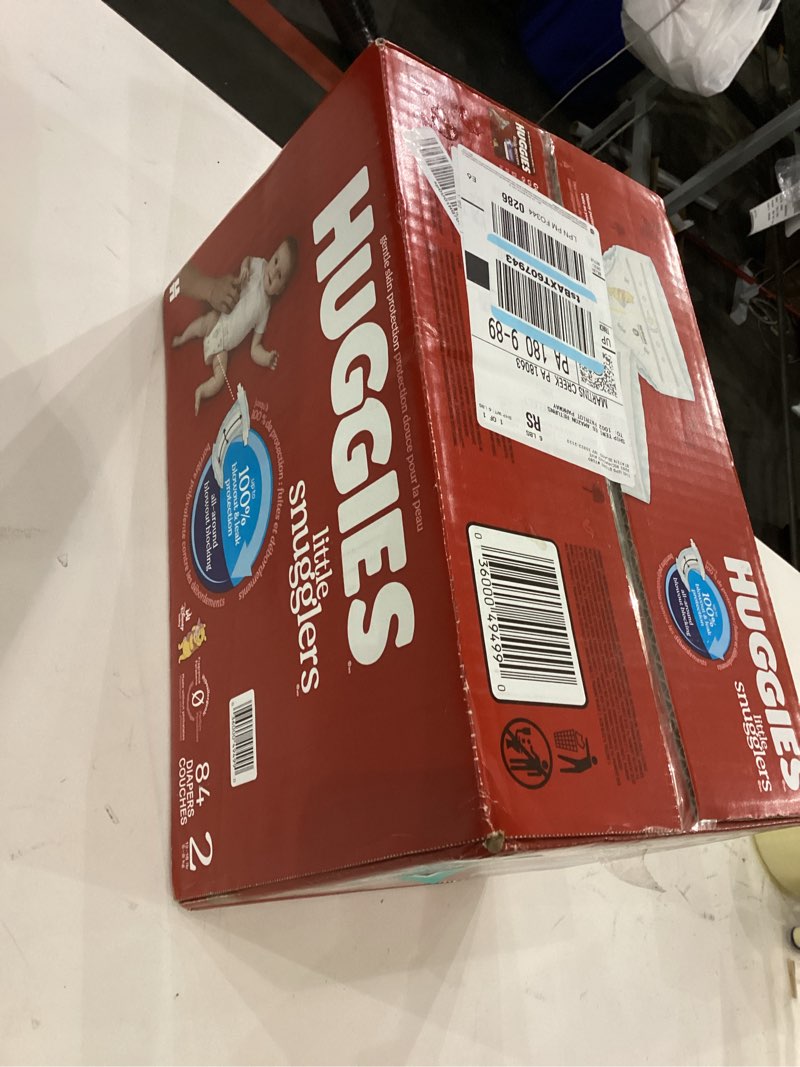 Condition photo showing New/Like New for Huggies Size 2 Diapers, Little Snugglers Baby Diapers, Size 2 (12-18 lbs), 84 Count, Packaging May Vary Size 2 84
