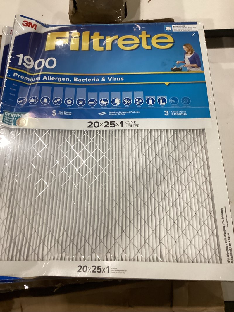 3m filters 20”x 25” 1” 4 pack