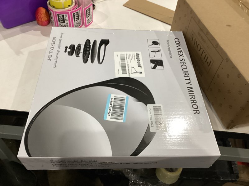 Condition photo showing New/Like New for angooni 16" convex driveway mirror, upgrade wide angle view, adjustable blind spot mirror, traffic m