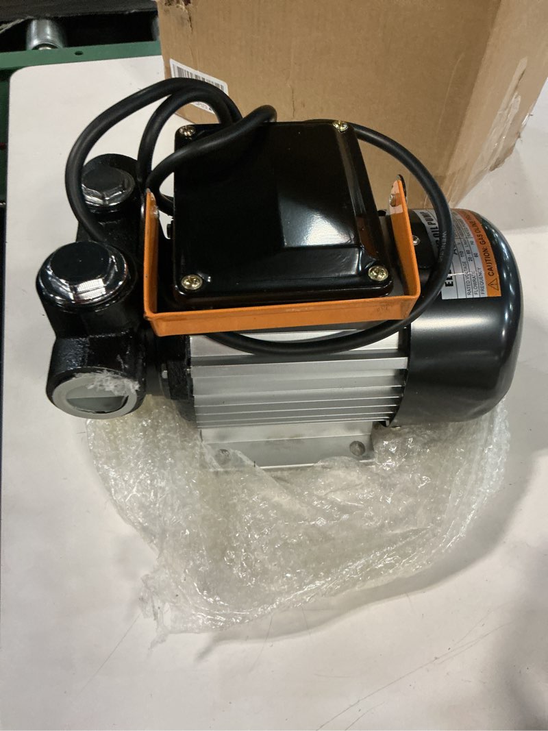 Condition photo showing New/Like New for topway 110v ac 16gpm electric self-priming oil transfer pump fuel diesel kerosene biodiesel pumps single pump