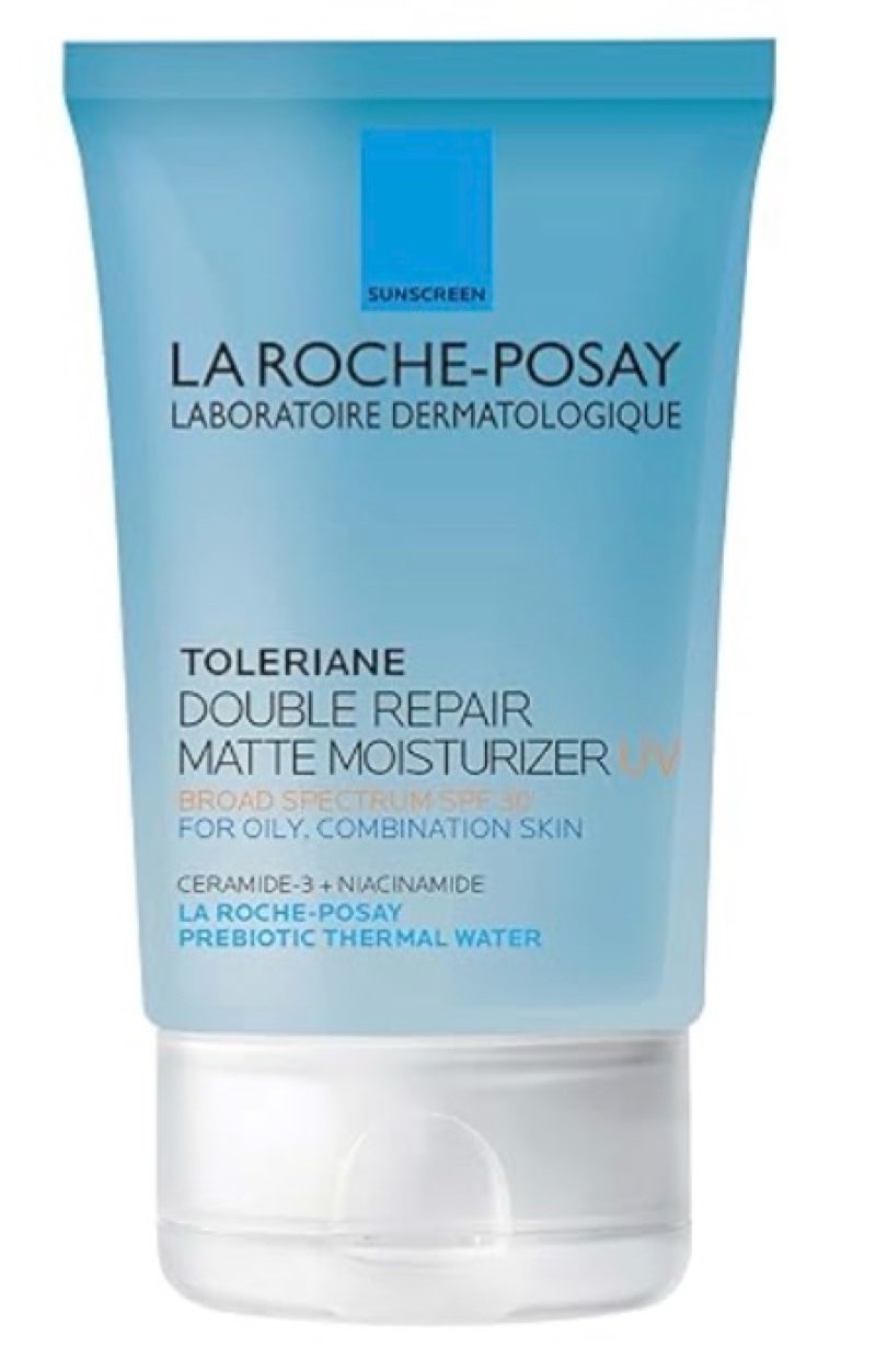 la roche-posay toleriane double repair matte face moisturizer, daily moisturizer for oily skin with ceramide and niacinamide for all skin tones, oil free, non-comedogenic, available with spf 30