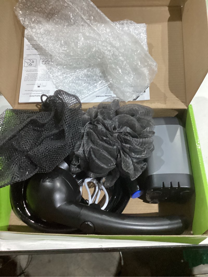 Condition photo showing New/Like New for Portable Shower for Camping, [Long-Lasting] Spopal 6000mAh Rechargeable Camping Shower with Intelligent LED Display, 4 Spray Modes, IPX7 Waterproof Outdoor Camp Pump for Hiking, Travel, Car, Pet Grey