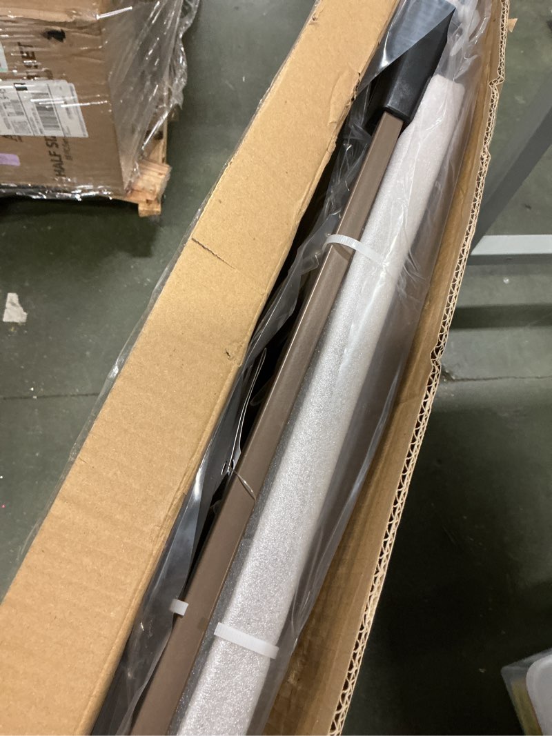 Condition photo showing New/Like New for Cumbor 29.7-48" Baby Gate for Stairs, Mom's Choice Awards Winner-Dog Gate for Doorways, Auto Close Safety Pet Gate for Dogs Indoor, Easy Install Pressure Mounted Child Gate with Walk Thru Door, Brown Brown 29.7-48"W x 30.5"H