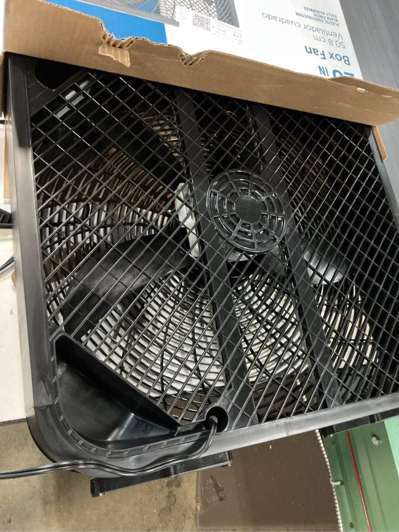 Condition photo showing Good Condition for utilitech 20-in 120-volt 3-speed high velocity indoor black box fan