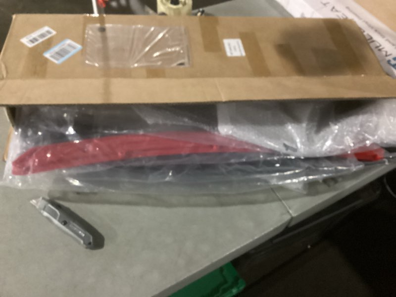 Condition photo showing New/Like New for universal car front bumper lip + 2pcs 8"-11" adjustable splitter rods front lip spoiler splitter body kit compatible with dodge charger nissan cruze honda civic toyota altima chevy red & red splitter rods