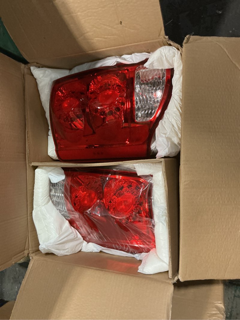 Condition photo showing Good Condition for DOTCOM LED Tail Lights Assembly W/Bulb, Compatible With Dodge Grand Caravan 2011-2020 Rear Tail Brake Lamps, Left & Right Side 5182535AD, 5182534AD, CH2801199, CH2800199 Luces Traseras 11-20 Dodge Grand Caravan(Red)