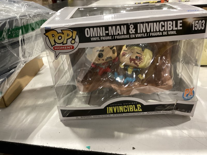 Condition photo showing Good Condition for Pop! Moment: Invincible (Think, Mark!) Previews Exclusive Vinyl Figure