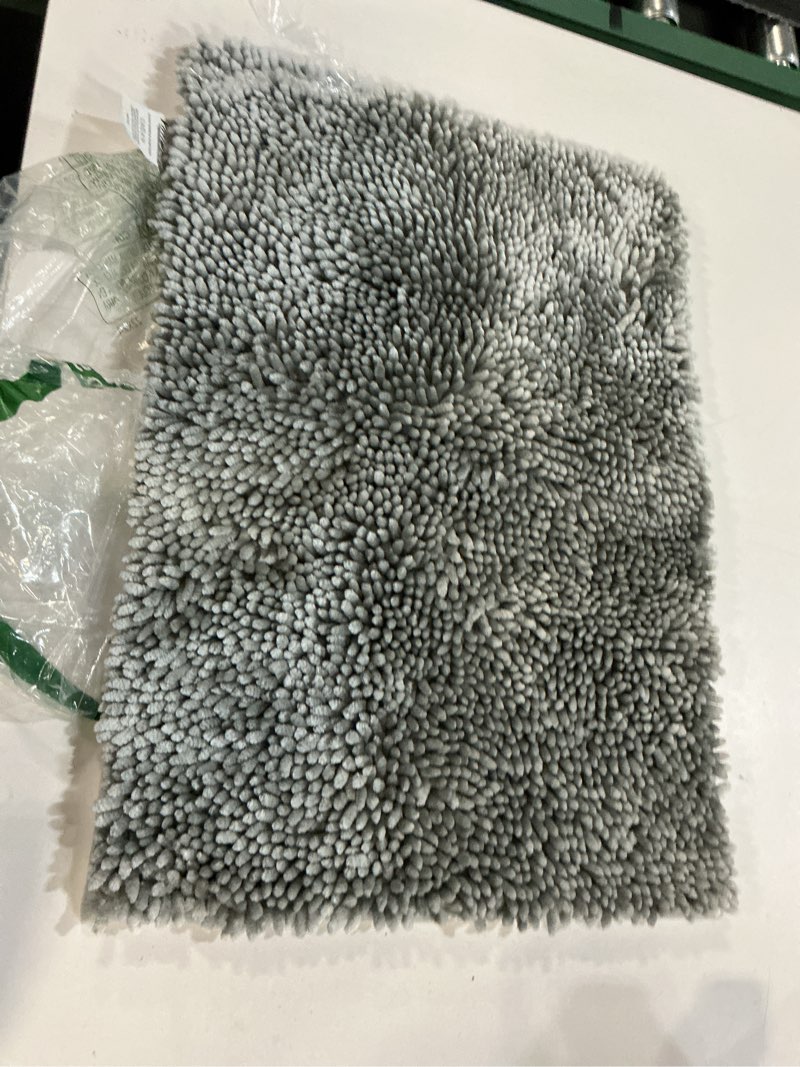 Condition photo showing Good Condition for yimobra bathroom rugs non slip washable 32x20 inch - ultra soft absorbent chenille bath mat, quick dry shaggy floor carpet for tub shower, gray home decor accessories 32" x 20" grey