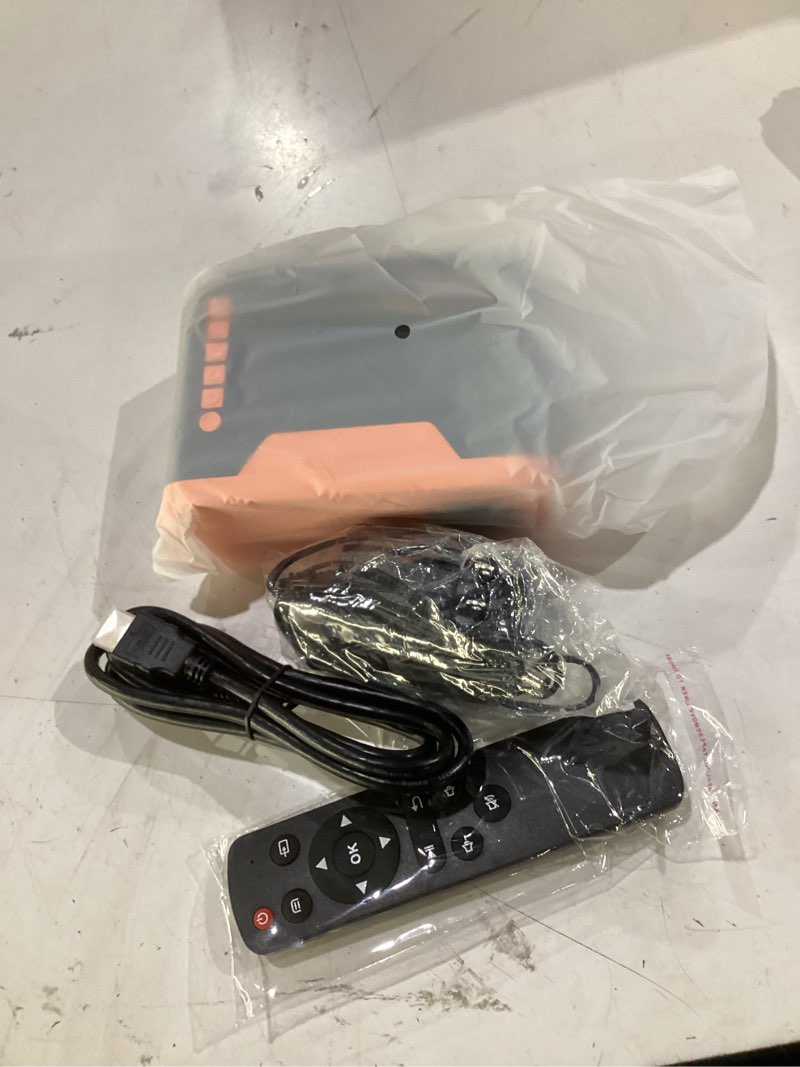 Condition photo showing New/Like New for mini video projector with wifi bluetooth, native 1080p portable movie projector, compatible with smartphone, tv stick, ps5, laptop hdmi usb for home theater indoor outdoor movies black-yellow