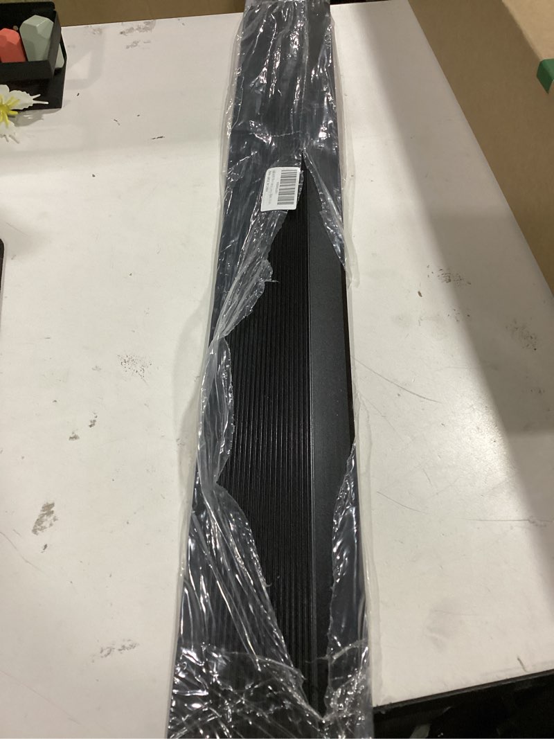 Condition photo showing Good Condition for floor transition strip, aluminum transition strips for doorway door threshold strip carpet transition strip threshold ramps for doorways (black, 36''x4'') black 36''x4''
