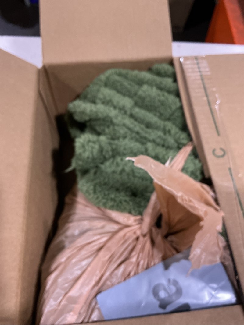 Condition photo showing Good Condition for bedsure gentlesoft bronze green throw blanket for couch - checkered fleece spring blankets gifts for kids girls, cute soft cozy throw for bedroom home decor gifts, 50x60 inches bronze green throw (50" x 60")