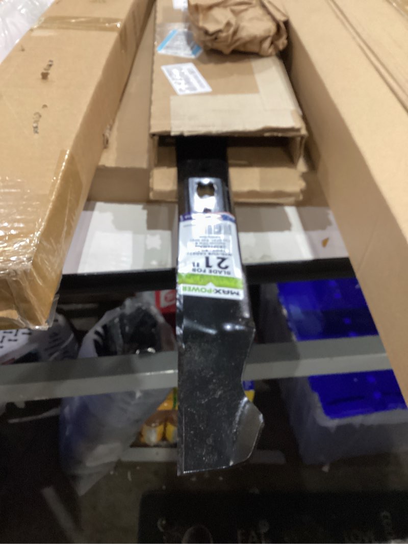 Condition photo showing As Is for Maxpower 331528B Mulching Blade for some 21 Inch Cut MTD/Cub Cadet/Troy-Bilt Replaces 742-0741, 942-0741, CMXGZAM100067