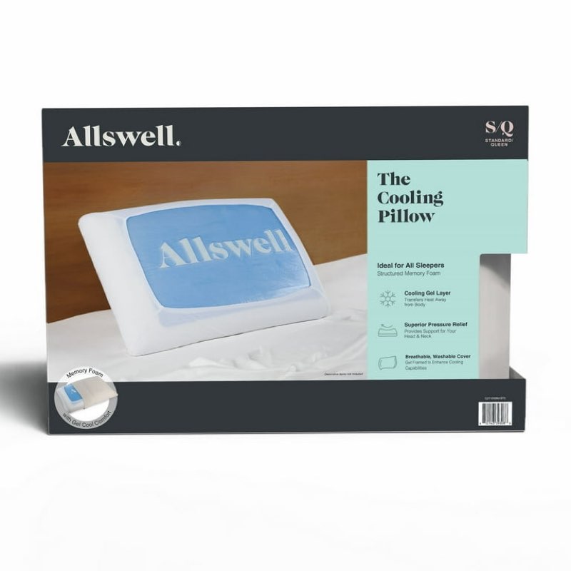 allswell cooling pillow, standard/queen, adult