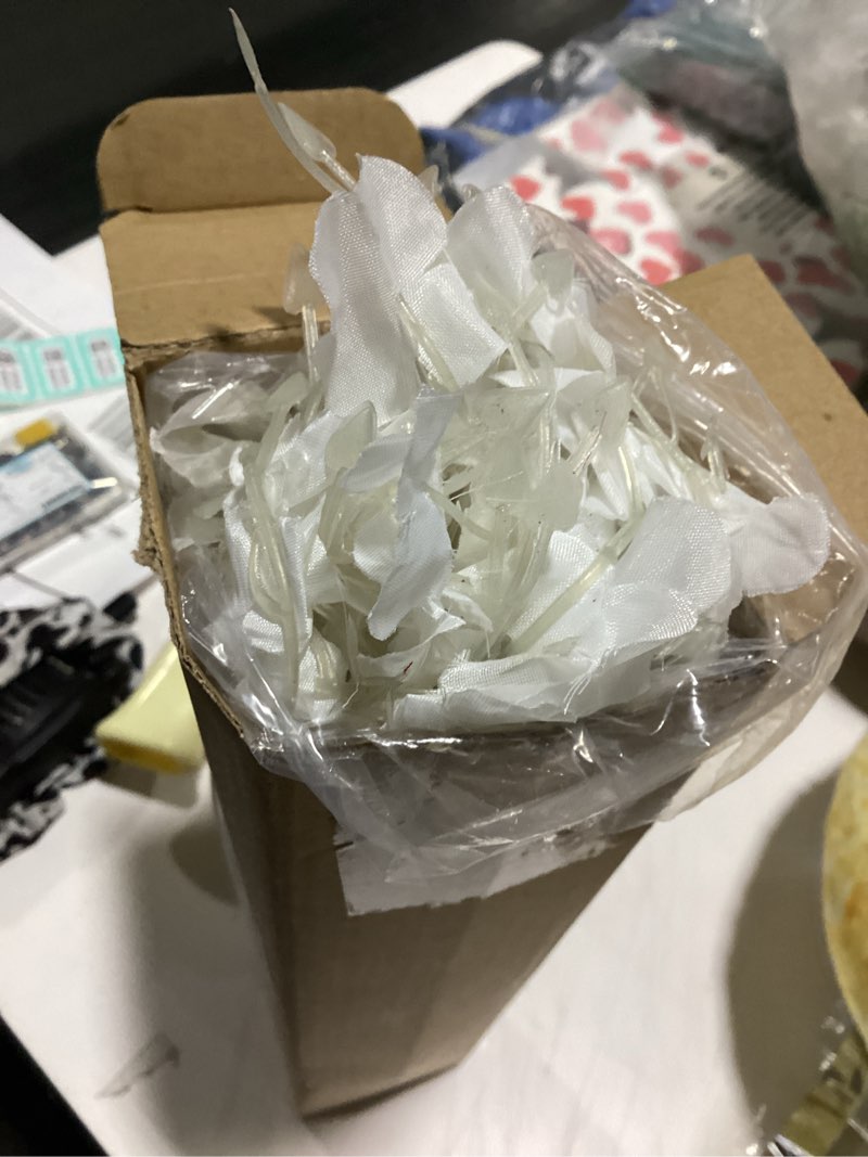 12Pcs Artificial Wisteria Flowers 3.6 Feet/Piece White Dense Artificial Fake Wisteria Vine Ratta Han