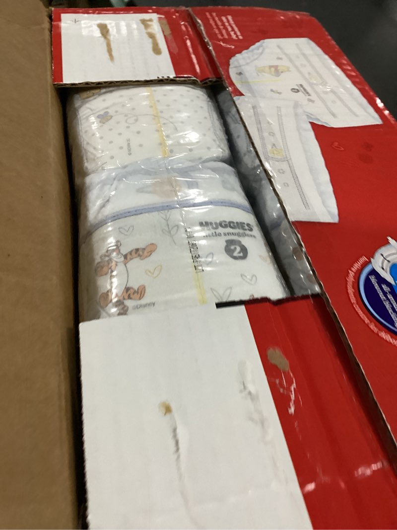 Condition photo showing As Is for Huggies Size 2 Diapers, Little Snugglers Baby Diapers, Size 2 (12-18 lbs), 148 Count Size 2 148