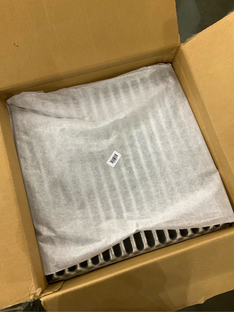 Condition photo showing New/Like New for A La Maison Ceilings R133 Corrugated Pre-Painted Foam Glue-up Ceiling Tile (259.2 sq. ft./Case), Pack of 96, Antique Silver Pack of 96 Antique Silver