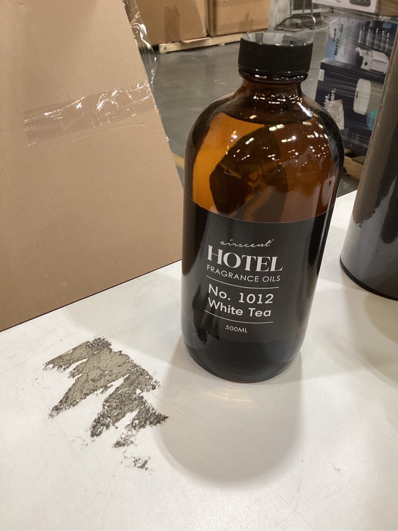 Condition photo showing Good Condition for airscent hotel diffuser oil no. 1012 inspired by the white tea hotel scent - premium fragrance oil for ultrasonic and waterless diffusers and crafting - 500 ml, 16.9 fl oz glass bottle white tea 16.9 fl oz (pack of 1)