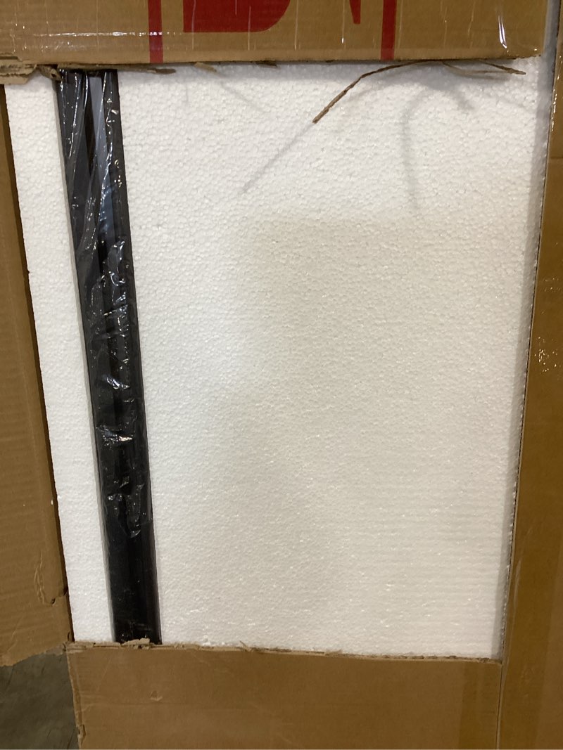 Condition photo showing As Is for Delma Full Length Standing Mirror,Large Floor Mirror with Aluminum Frame for Bedroom, Bathroom, Living Room,Wall Mount or Freestanding Design(with Stand,Rect 69x24-Black) Rect Black 69''L x 24''W