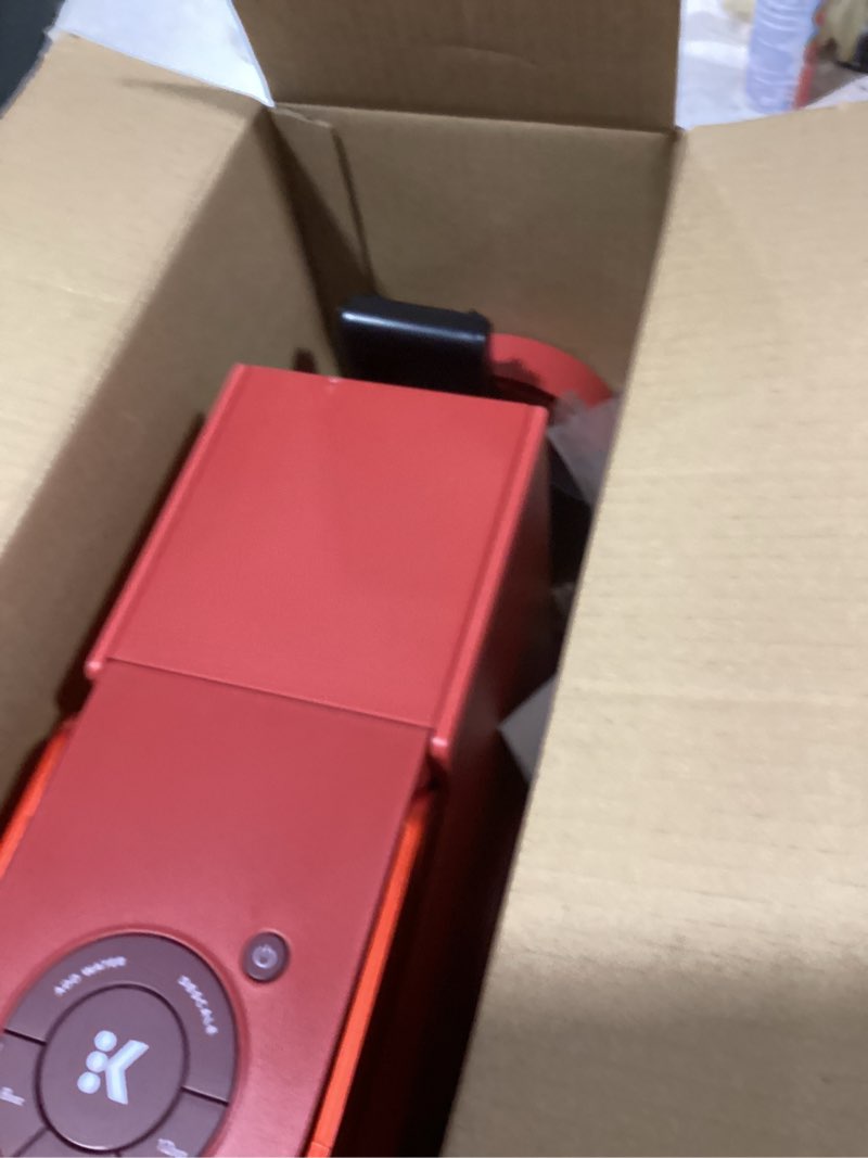 Condition photo showing As Is for Keurig K- Slim Single Serve K-Cup Pod Coffee Maker, with 3 Brew Sizes, Multistream Technology, 46oz Removable Reservoir, Scarlet Red