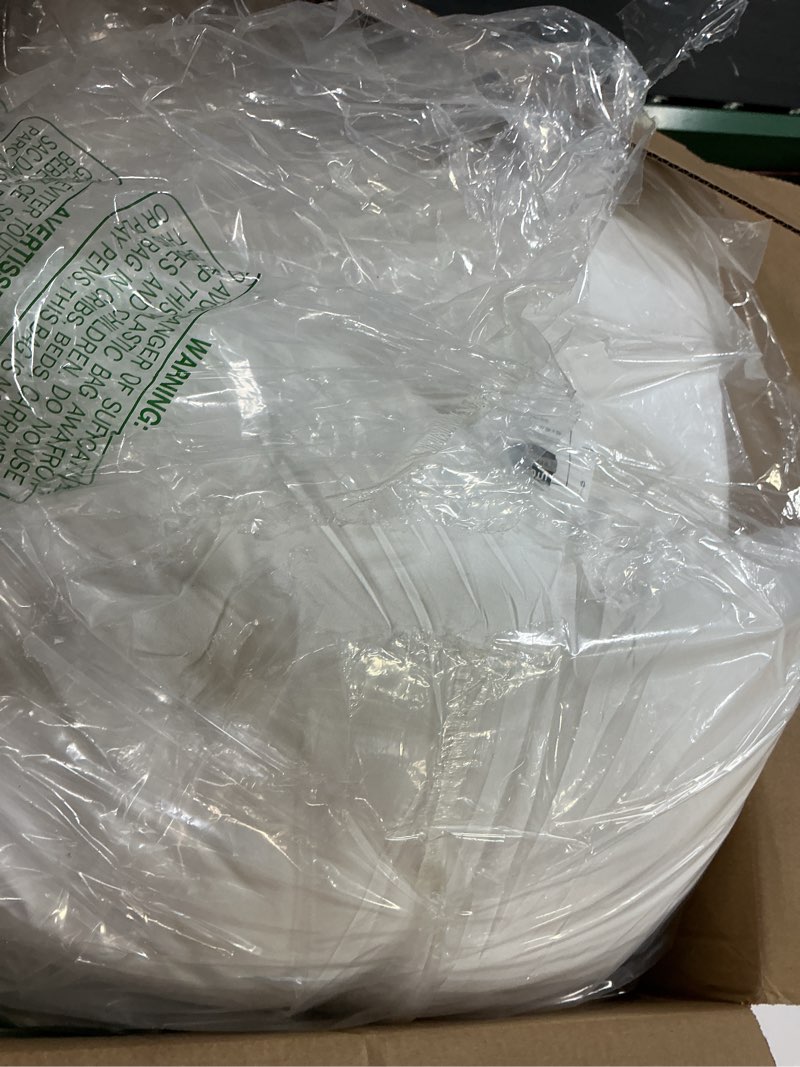 Condition photo showing As Is for Utopia Bedding Throw Pillows (Set of 4, White) – 18 x 18 Inches Down Alternative Pillows for Bed, Sofa, and Couch - Fluffy Decorative Stuffer Pillow for Indoors & Outdoors 18x18 Inch 4