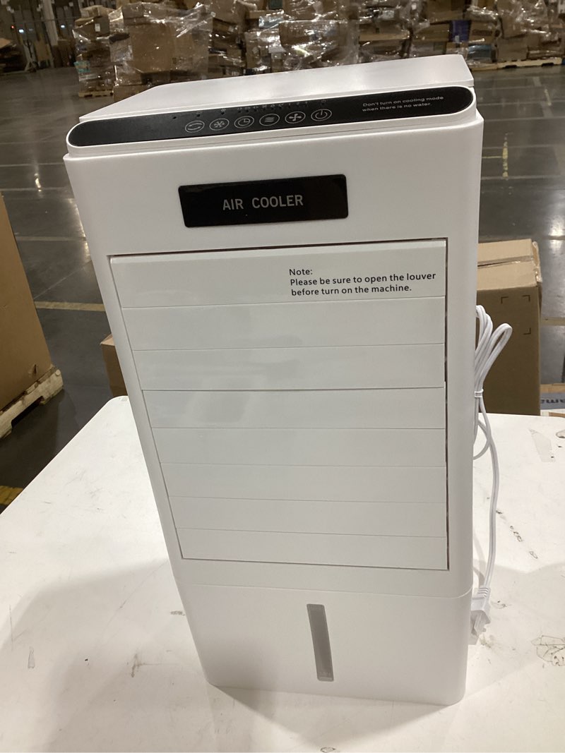 Condition photo showing Good Condition for pekfxm portable air conditioners, 3-in-1 ac cooling fan 3 modes 3-speed with remote control & 4 ice boxes, evaporative air cooler with 8l tank 20h cooling, for home, bedroom, kitchen (white)