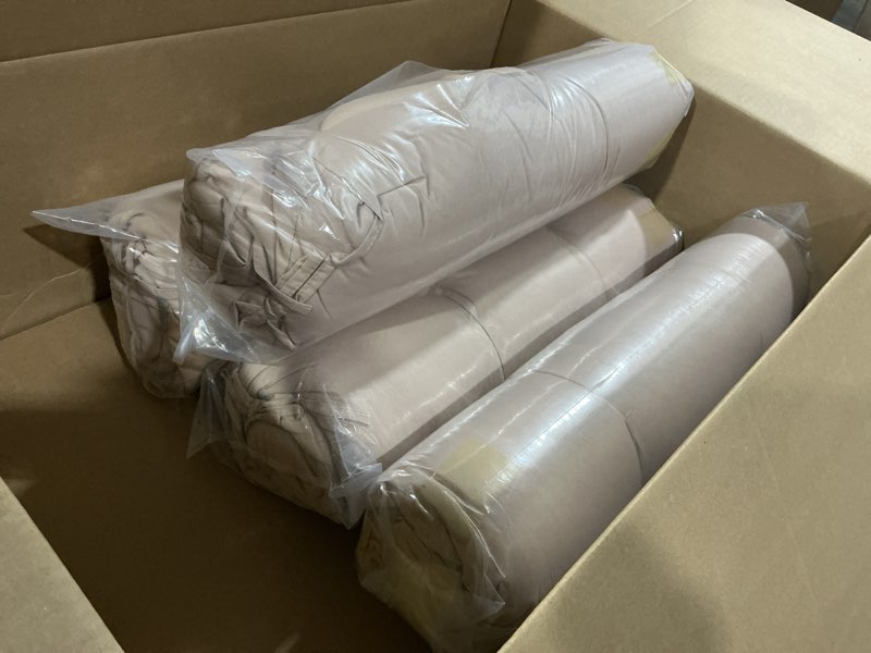 Condition photo showing New/Like New for marsui 4 pcs outdoor indoor high back chair cushions patio furniture tufted pillow with ties all weather replacement outdoor rocking chair cushions, 42 x 21 inches (beige)