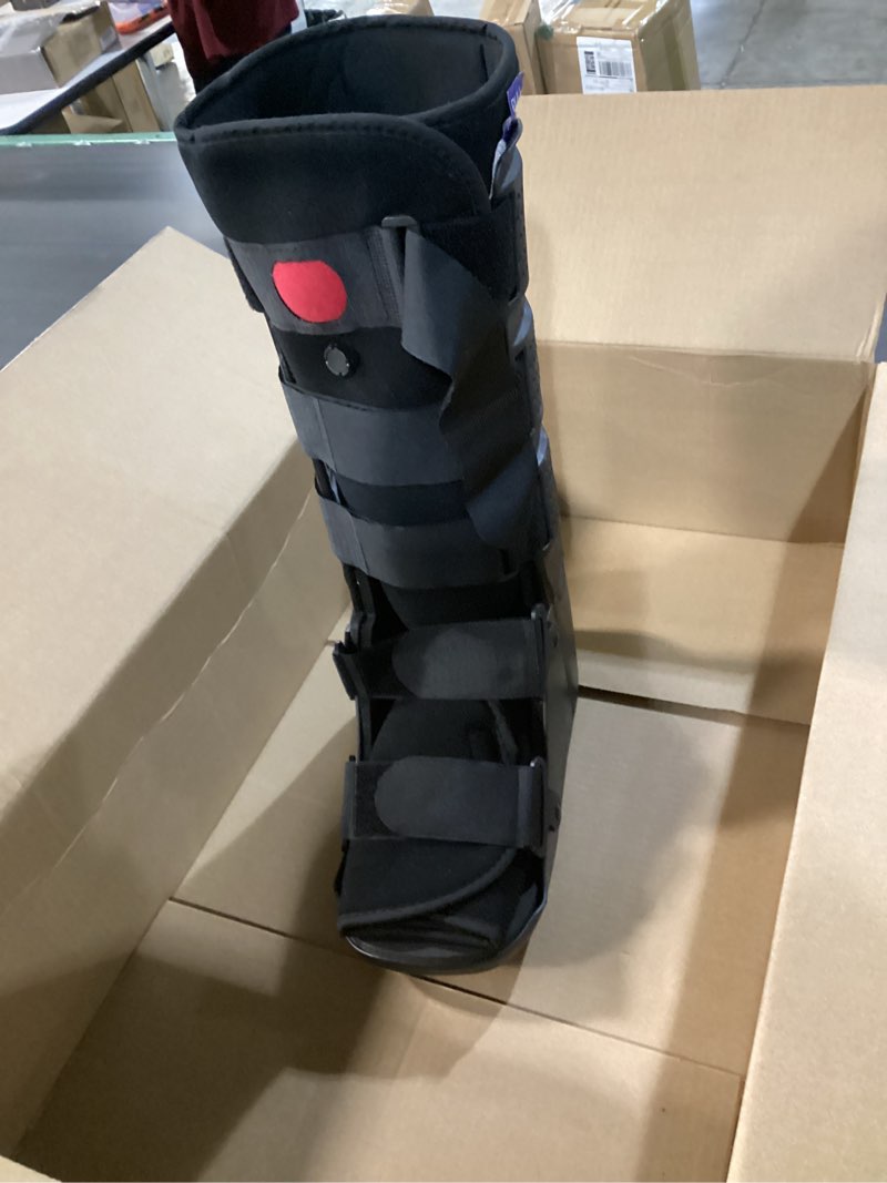 Condition photo showing Good Condition for Rapid Recover Tall Walking Boot, Fracture Boot, Medical Grade Fracture Brace, Ankle Boot, Ankle Brace, Adjustable Extra Large Compression Air Pump, Sprain & Injury Recovery, Post Op Shoe, Foot Boot for Injured Foot, Extra Large, Black X-Large
