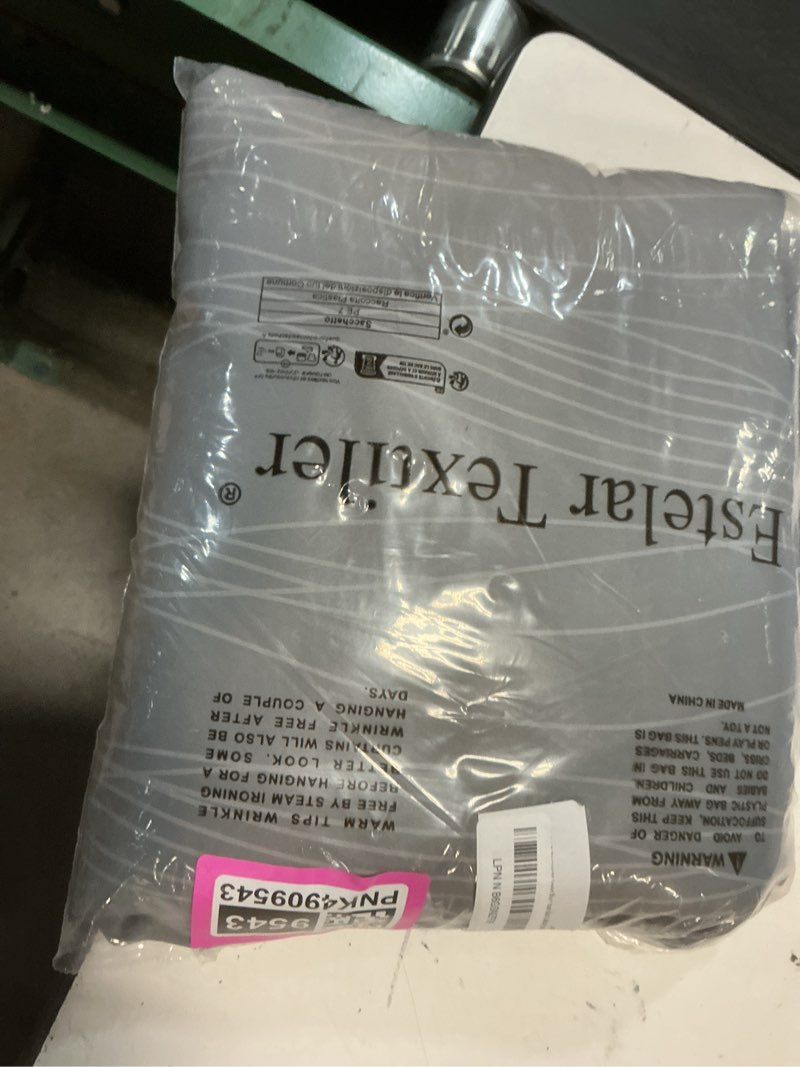 Condition photo showing Good Condition for estelar textiler grey and white blackout curtains 96 inches long, room darkening rod pocket ombre curtains for bedroom, thermal insulated light blocking drapes for sliding door, 52wx96l, 2 panels 52"w x 96"l (pack of 2) grey and greyish white