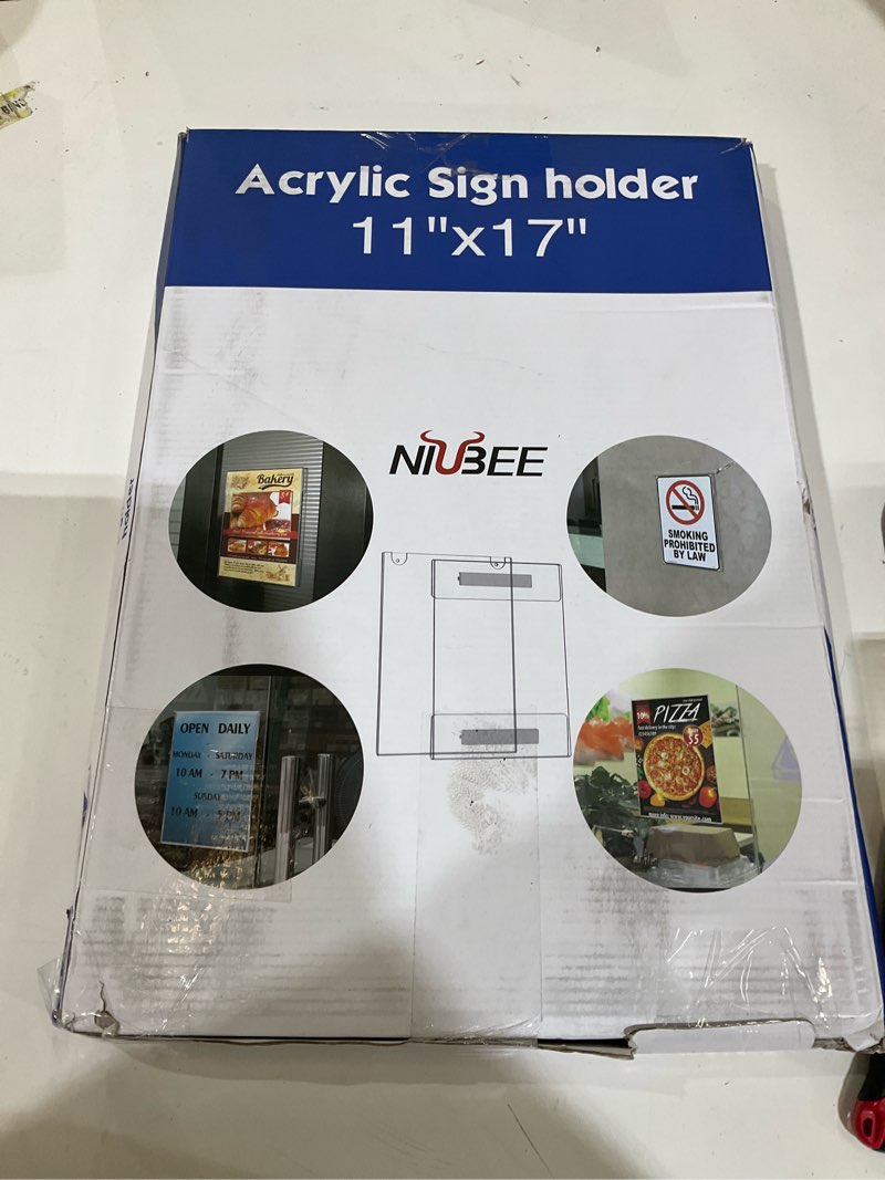 Condition photo showing Good Condition for acrylic sign holder 11"x17"