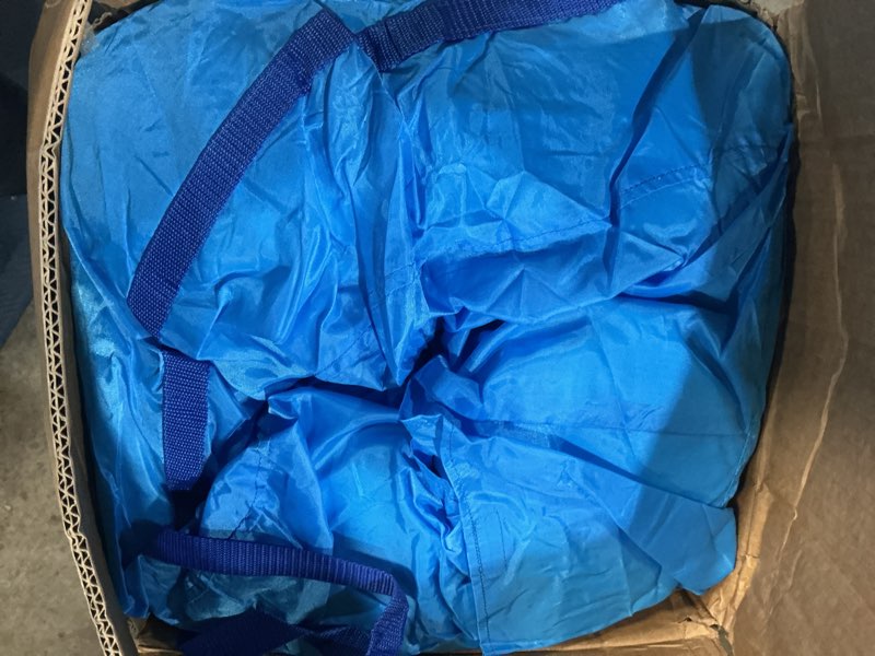 Condition photo showing As Is for FBSPORT Inflatable Bounce House with Slide for Kids, Indoor and Outdoor Blow up Bouncy House Bouncer Castle with Ball Pit, Jumping Area, Climbing Wall, Ball Shooting, Ring Toss, Basketball Hoop