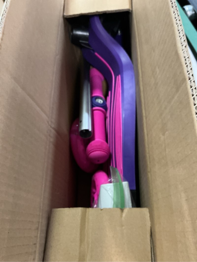 Condition photo showing Good Condition for Gotrax KS1 Kids Kick Scooter, LED Lighted Wheels and 3 Adjustable Height Handlebars, Lean-to-Steer & Widen Anti-Slip Deck, 3 Wheel Scooter for Boys & Girls Ages 2-8 and up to 110 Lbs Purple