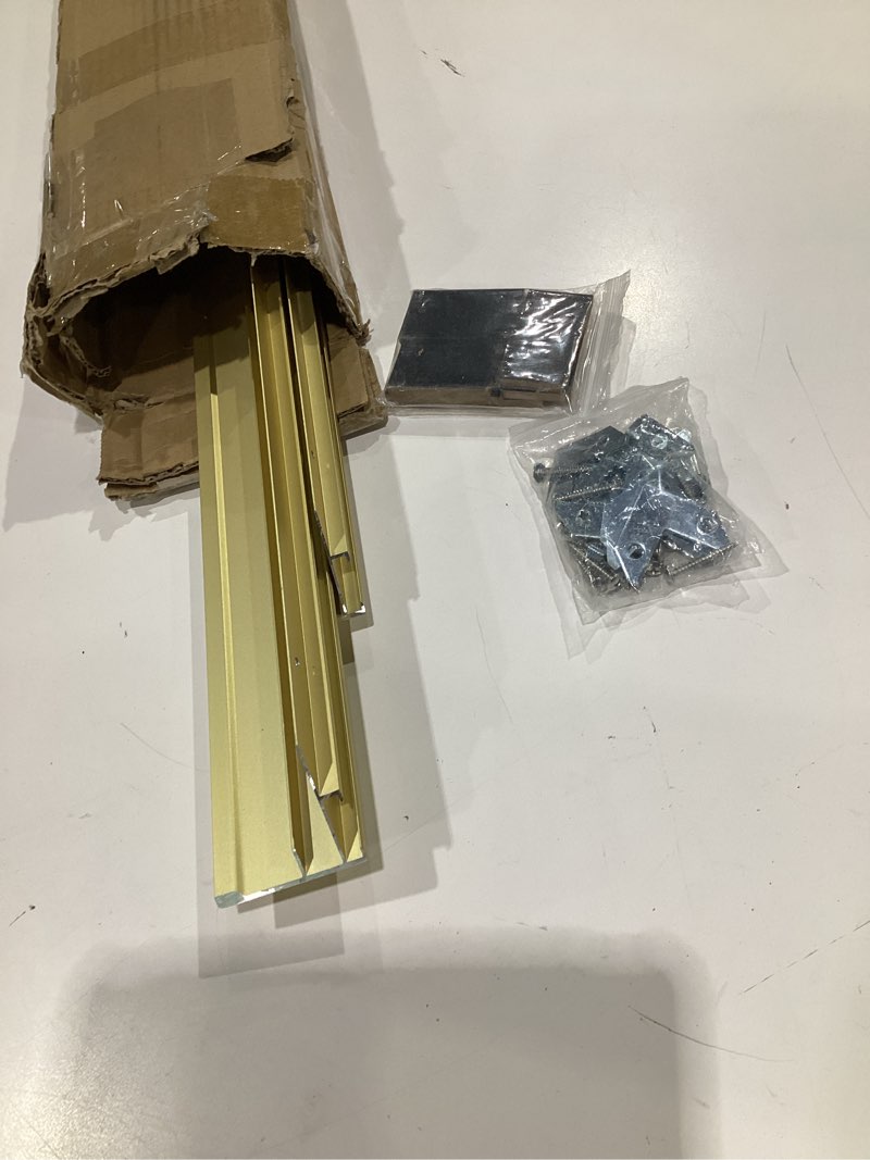 Condition photo showing As Is for Canvas Floater Frame for 20x30 Oil Paintings, DIY Metal Floating Frame with 1.5” Deep for Stretched Canvas Art Prints Landscape Portrait, Horizontal or Vertical Display (Gold) 20x30" Gold