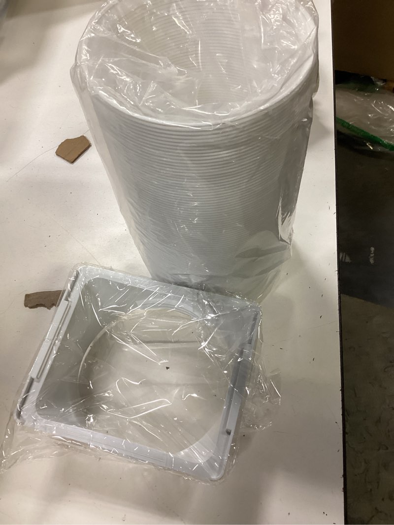 Condition photo showing New/Like New for outus 5.9'' diameter 61'' long portable air conditioner hose with square exhaust hose tube adapter portable air conditioner ducting parts 61 inch square