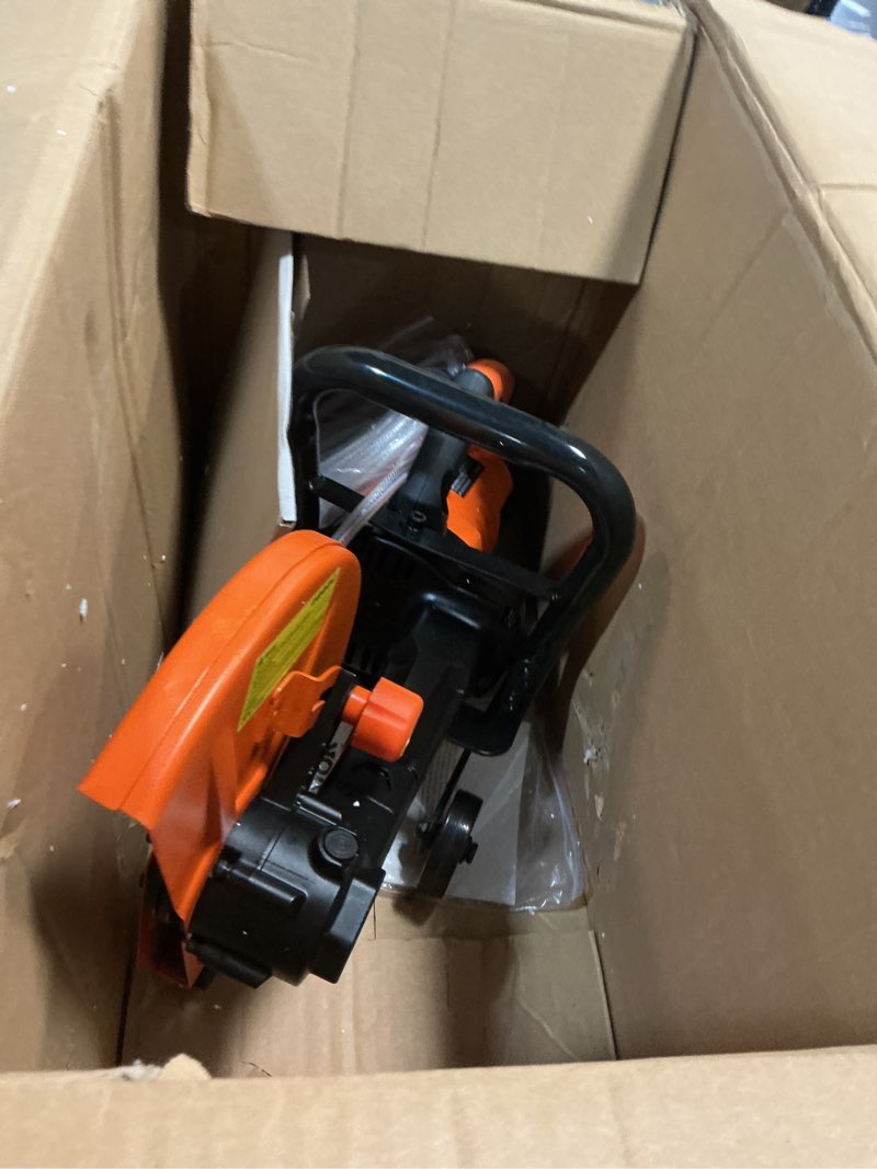 Condition photo showing Good Condition for vevor electric concrete saw, 12 in, 1800 w motor circular saw cutter with max. 4.5 in adjustable cutting depth, wet disk saw cutter includes water line, pump and blade, for stone, brick 12 inch saw