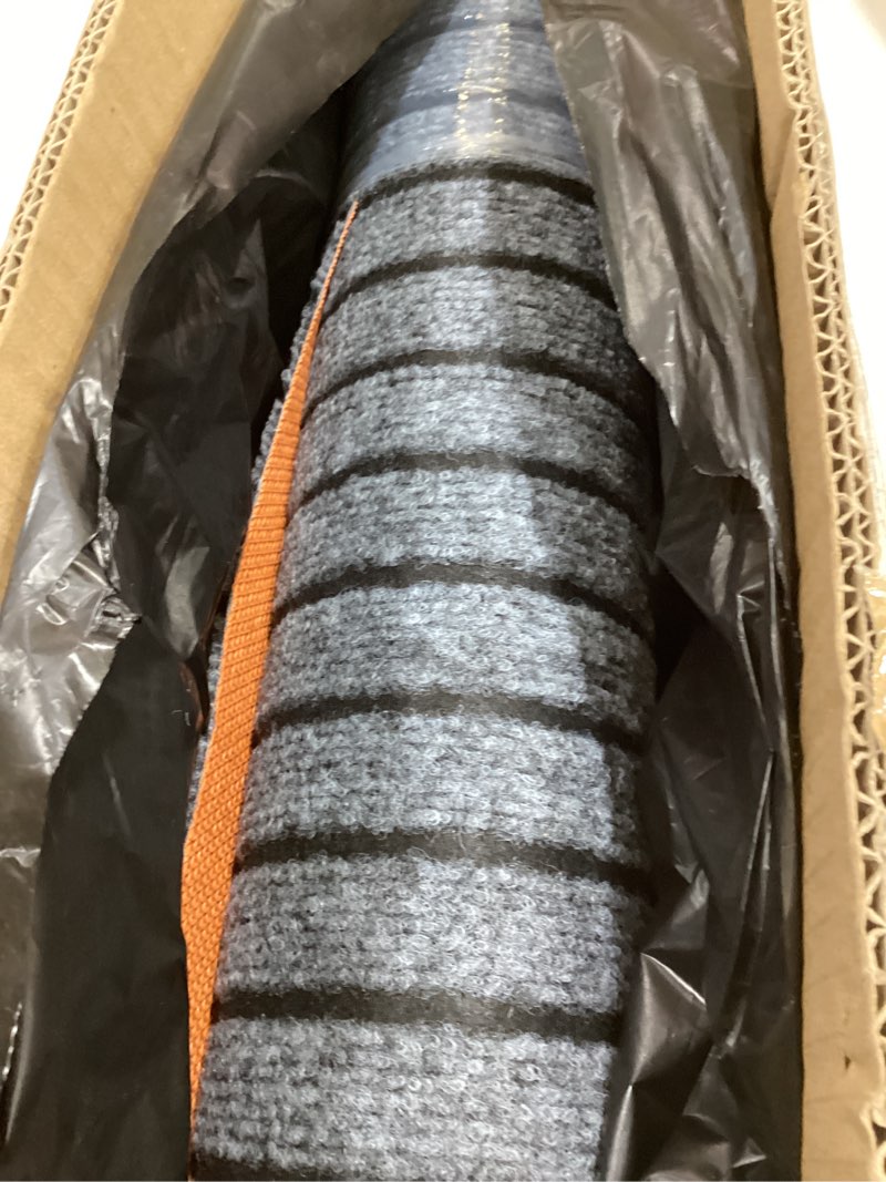 Condition photo showing Good Condition for 3X10FT Runner Rugs with Rubber Backing,Non Slip Carpet Runner Roll for Hallway?Outdoor Floor Mat Custom Size Indoor Area Rugs for Entryway Balcony Patio Kitchen Garage Stair Laundry Grey2