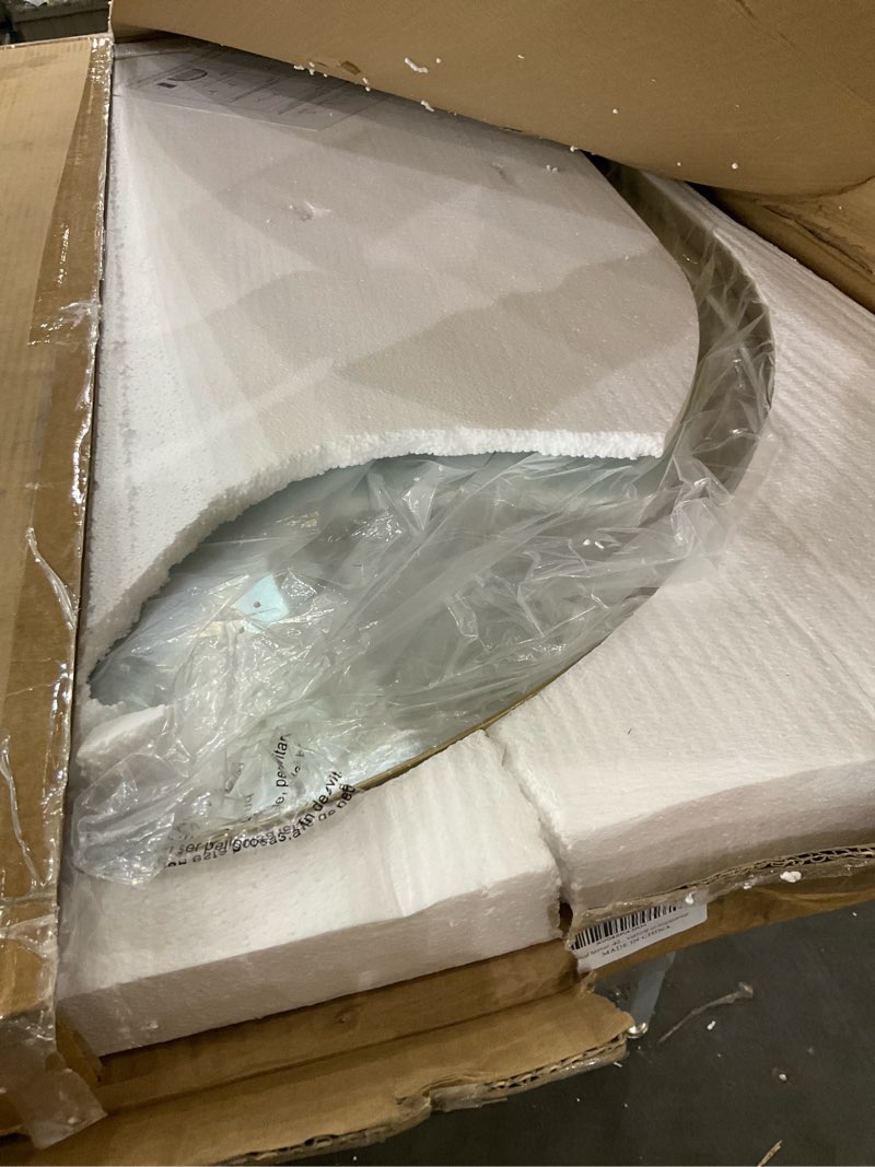 Condition photo showing Good Condition for Oval Mirror, 40"×30" Gold Bathroom Mirror, Oval Mirror for Bathroom, Gold Vanity Mirror for Wall, Entryway, Living Room, Wall Mount Mirrors Hangs Vertical or Horizontal Gold 40"L x 30"W