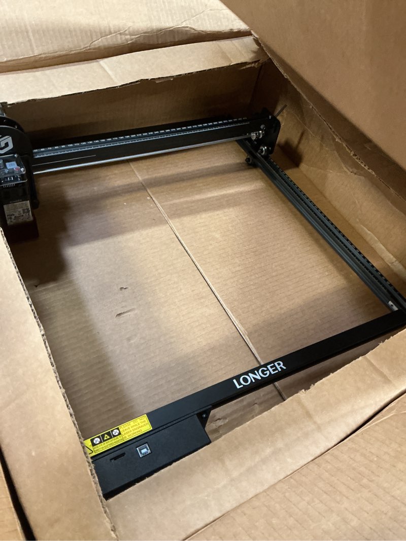 Condition photo showing Good Condition for LONGER Laser Engraver Ray5 5W Higher Accuracy DIY Laser Engraving Machine with 3.5" Touch Screen,Offline Usage Laser Cutter,400x400mm,0.08mm Laser Spot, CNC Laser Cutter for Wood Metal Acrylic Glass