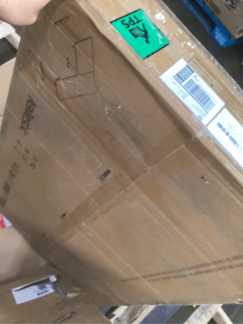 Condition photo showing As Is for Agilestic L-Shaped Standing Desk Adjustable Height, Electric Corner Standing Desk, Sit Stand Up Desk, 75x61 inch Sit Stand Computer Table, Dark Walnut Basic-dark Walnut 75* 61 Inch