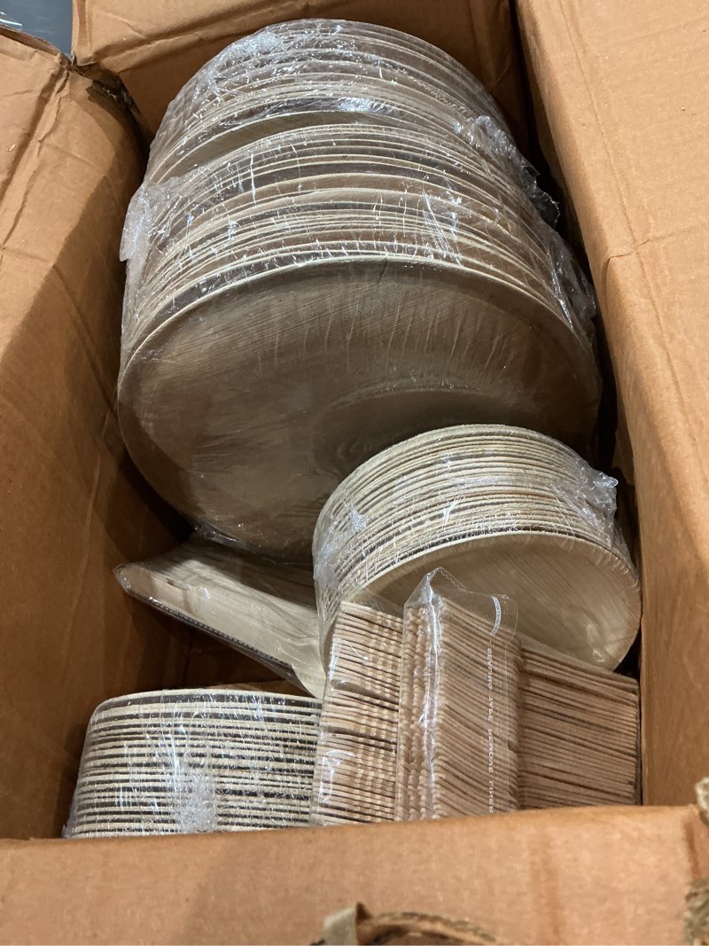 Condition photo showing Good Condition for eco soul 100% compostable 10 inch square palm leaf plates [100-pack] i premium disposable plates set i heavy duty eco-friendly bamboo square plates 100 10" square plates
