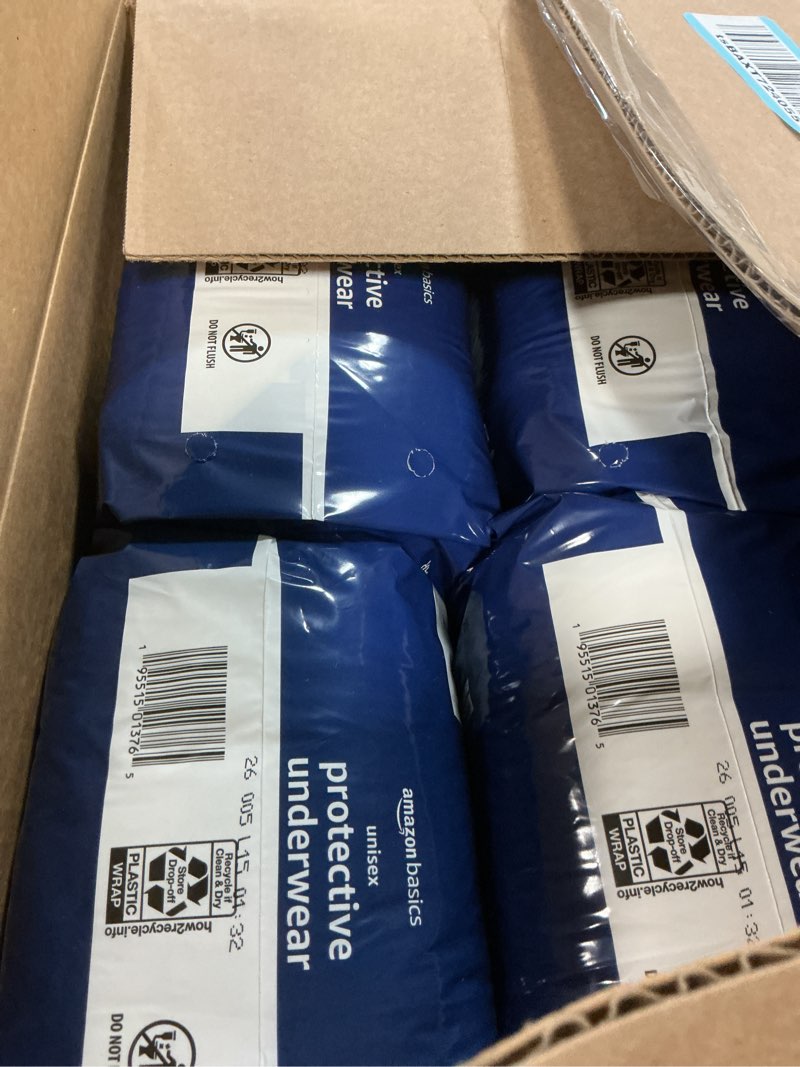 Condition photo showing New/Like New for amazon basics unisex protective underwear, overnight absorbency, extra large, (4 packs of 12