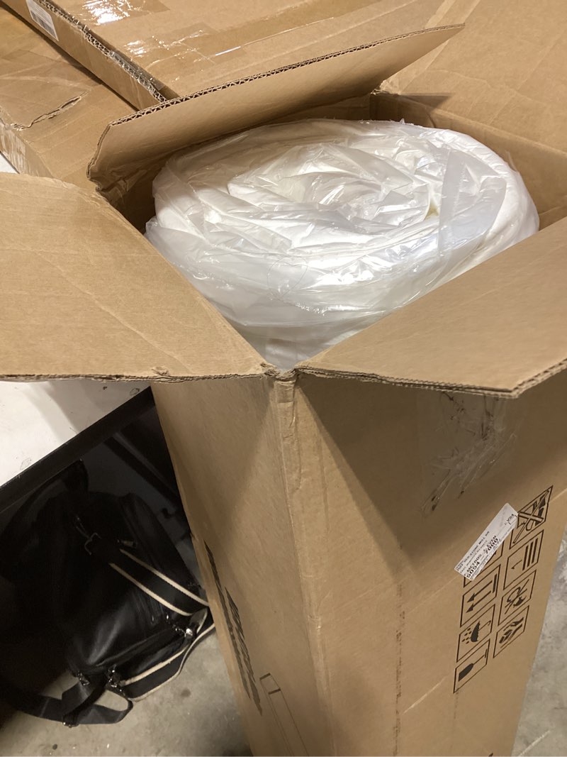 Condition photo showing New/Like New for fdw | 8 inch twin mattress | medium firm | gel memory foam mattress | white | bed in a box, certipur-us certified | pressure relief, cooling ventilated foam | washable removable cover white twin 8 in