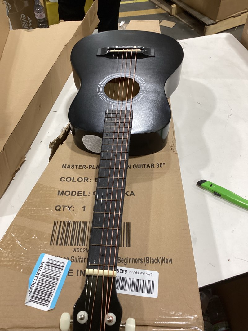 Condition photo showing Good Condition for CB SKY 30" Wooden Black Acoustic Guitar for Kids/Boys/Girls/Beginners/Guitar for age 3-5-9 (Black) Pink-4